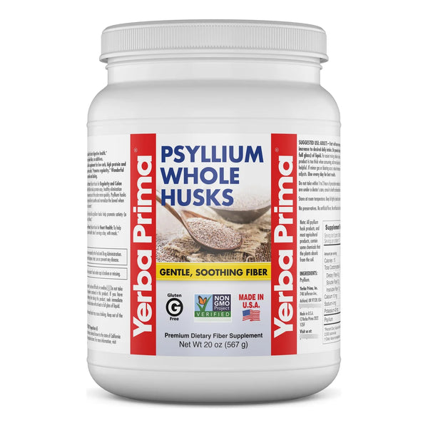 Fibra De Cáscaras De Psyllium 20 Onzas Limpieza Colon Salud Intestinal Vegano Sin Gluten