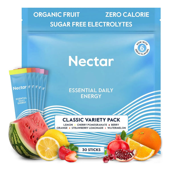 Bebida Energética Orgánica Nectar Energy Booster Con Cafeína B12 Y Electrolitos