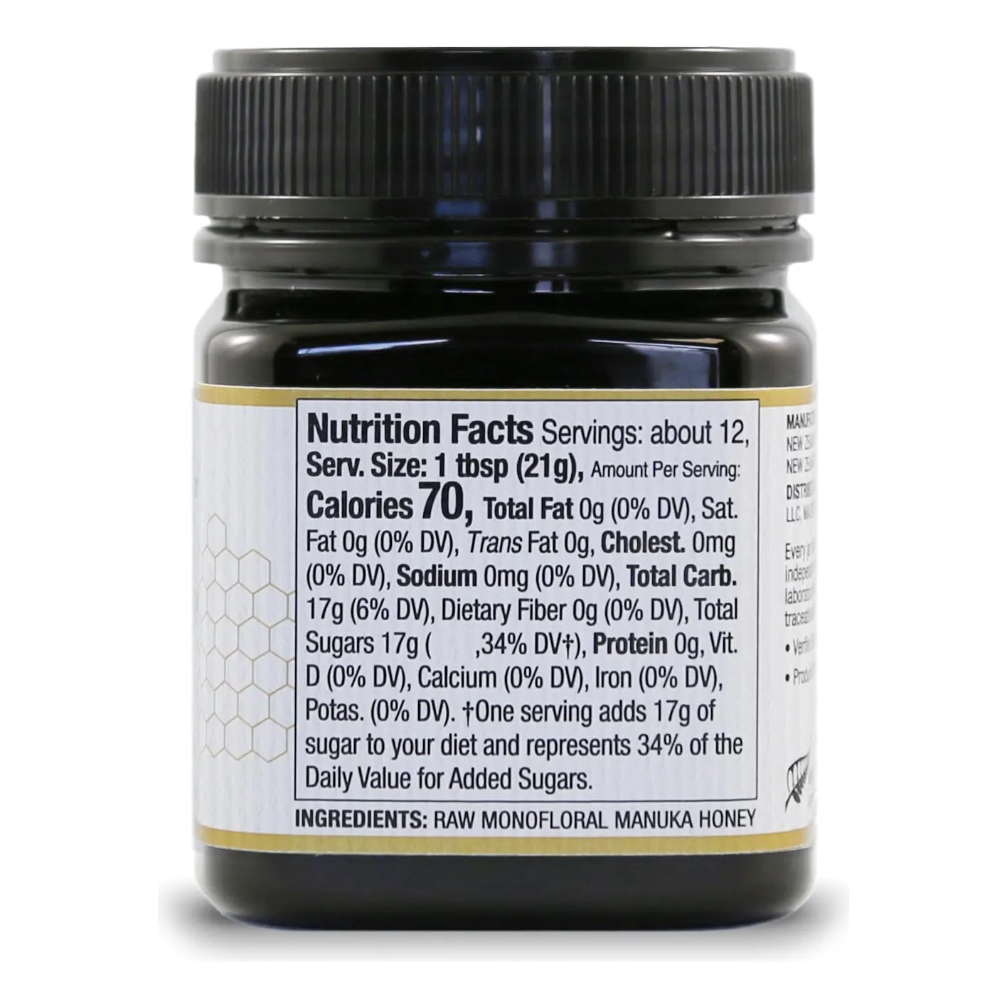 Miel De Manuka Cruda MGO 850+ 250g Premium Nueva Zelanda