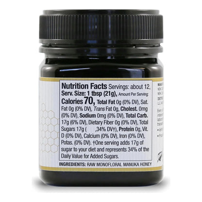 Miel De Manuka Cruda MGO 850+ 250g Premium Nueva Zelanda