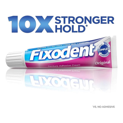 Fixodent Crema Adhesiva Para Dentaduras Originales 0.75 Oz Sujeción Fuerte Todo El Día