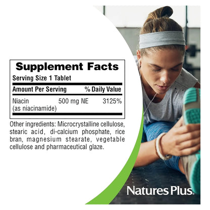 Niacinamida 500 Mg 90 Comprimidos Reparador E Hidratante NaturesPlus