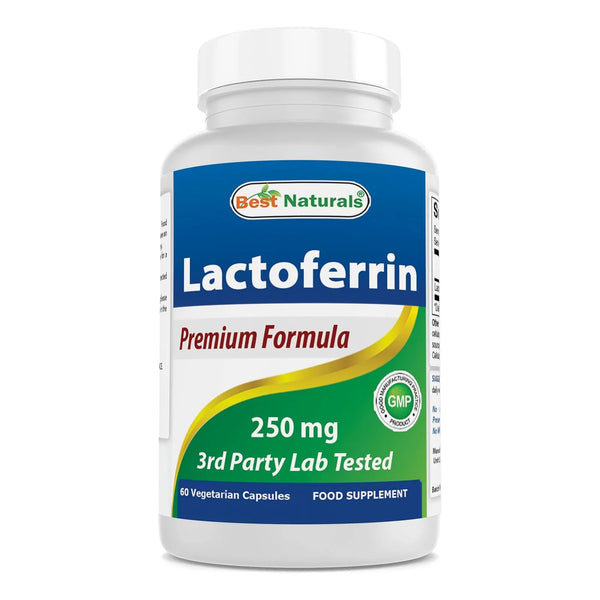 Lactoferrina 250 Mg Cápsulas Vegetales Best Naturals Apoyo Inmunológico