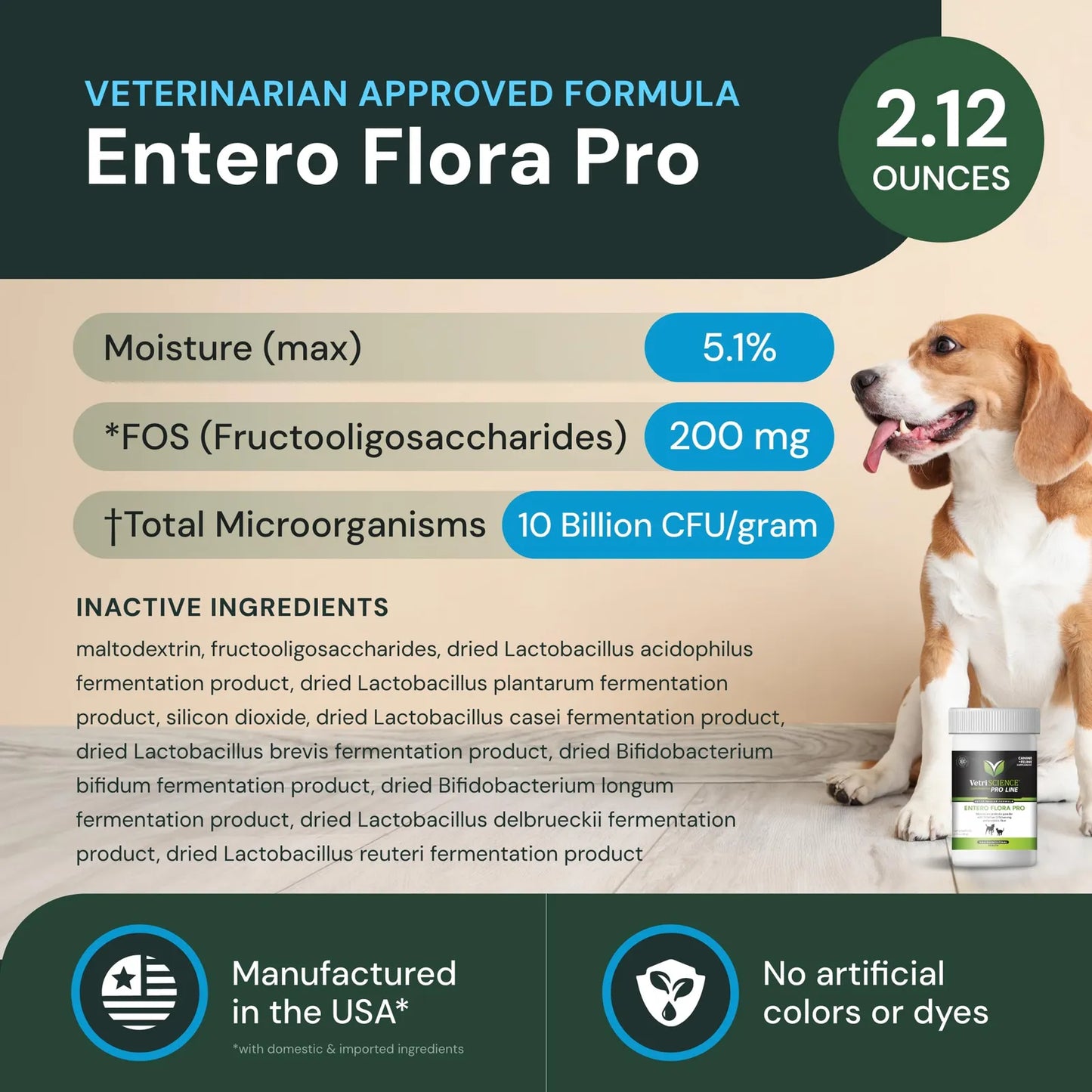 Probiótico En Polvo Para Mascotas Flora Intestinal Saludable Perros Gatos