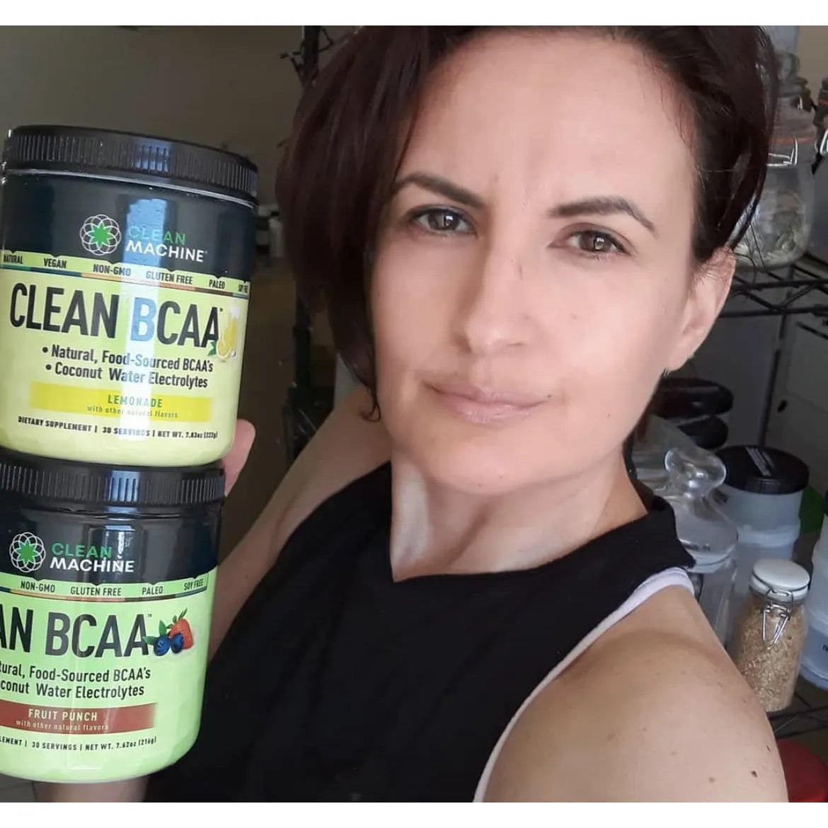 Clean BCAA Suplemento Energético Aminoácidos Veganos Con Agua De Coco 30 Porciones Sabor Ponche