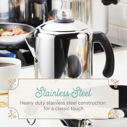 Percolador De Cafe Farberware 47053 Yosemite 12 Tazas Acero Inoxidable Envio Gratis