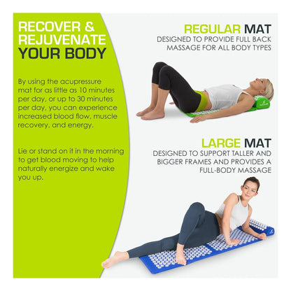Colchoneta De Acupresion ProsourceFit Alivia Dolor Espalda Y Cuello Con Almohada Incluida