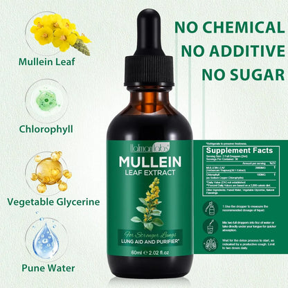 Extracto De Hoja De Gordolobo Gotas Para Limpieza Pulmonar Y Funcion Respiratoria