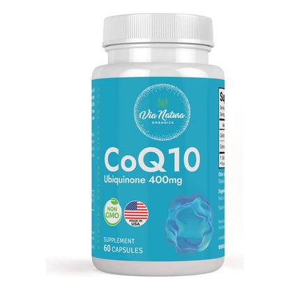 CoQ10 Ubiquinona 400mg 60 Cápsulas Energía Vitalidad Antioxidante