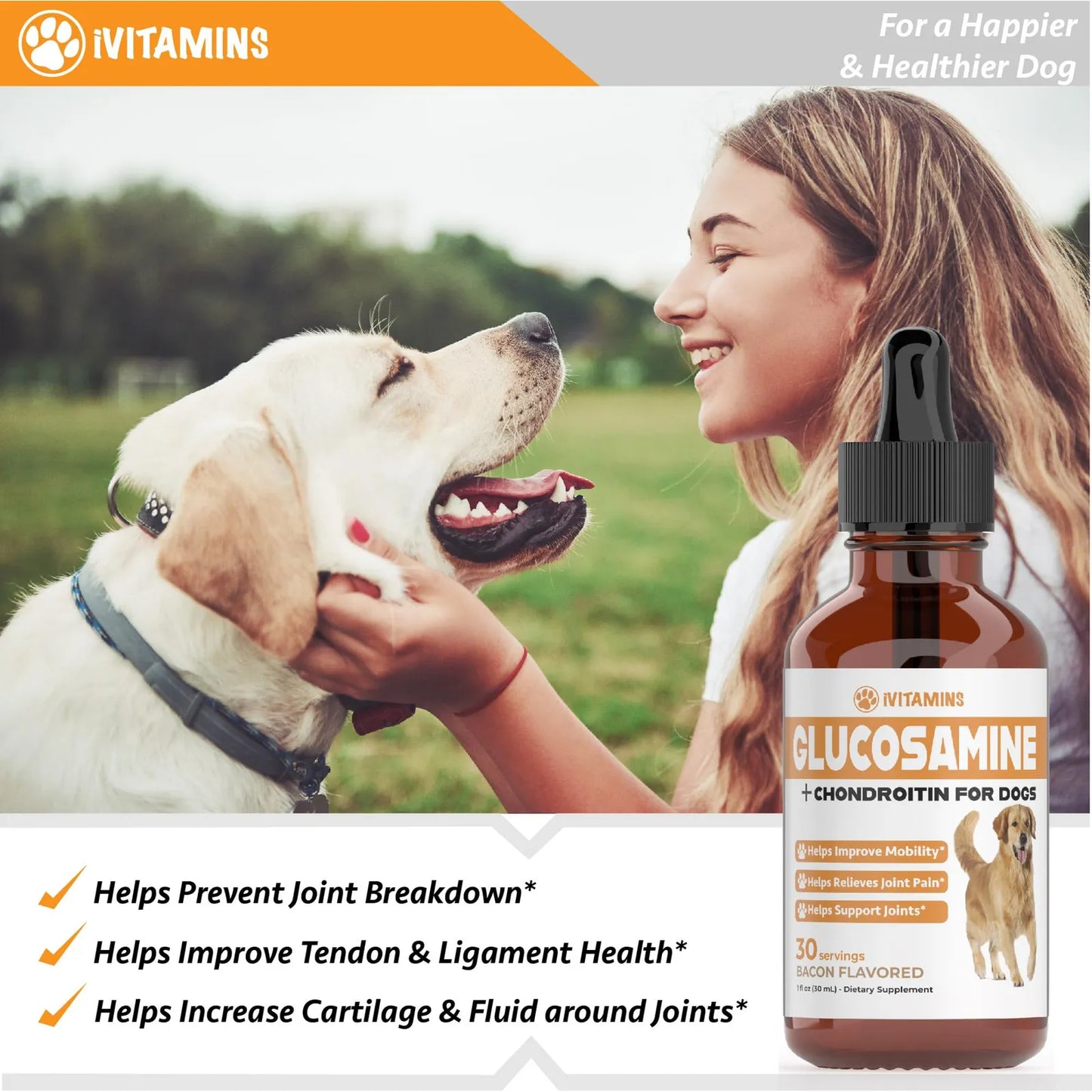Glucosamina Para Perros Suplemento Articular Líquido Importado EE.UU