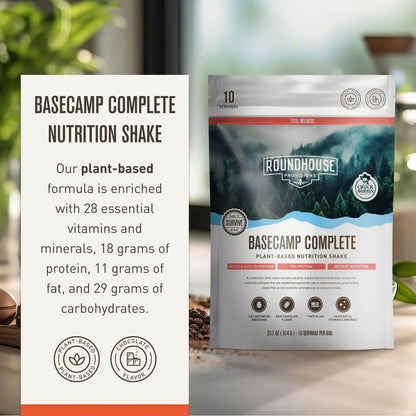 Batido Nutricional Completo Basecamp Sabor Chocolate 18g Proteína Plantas