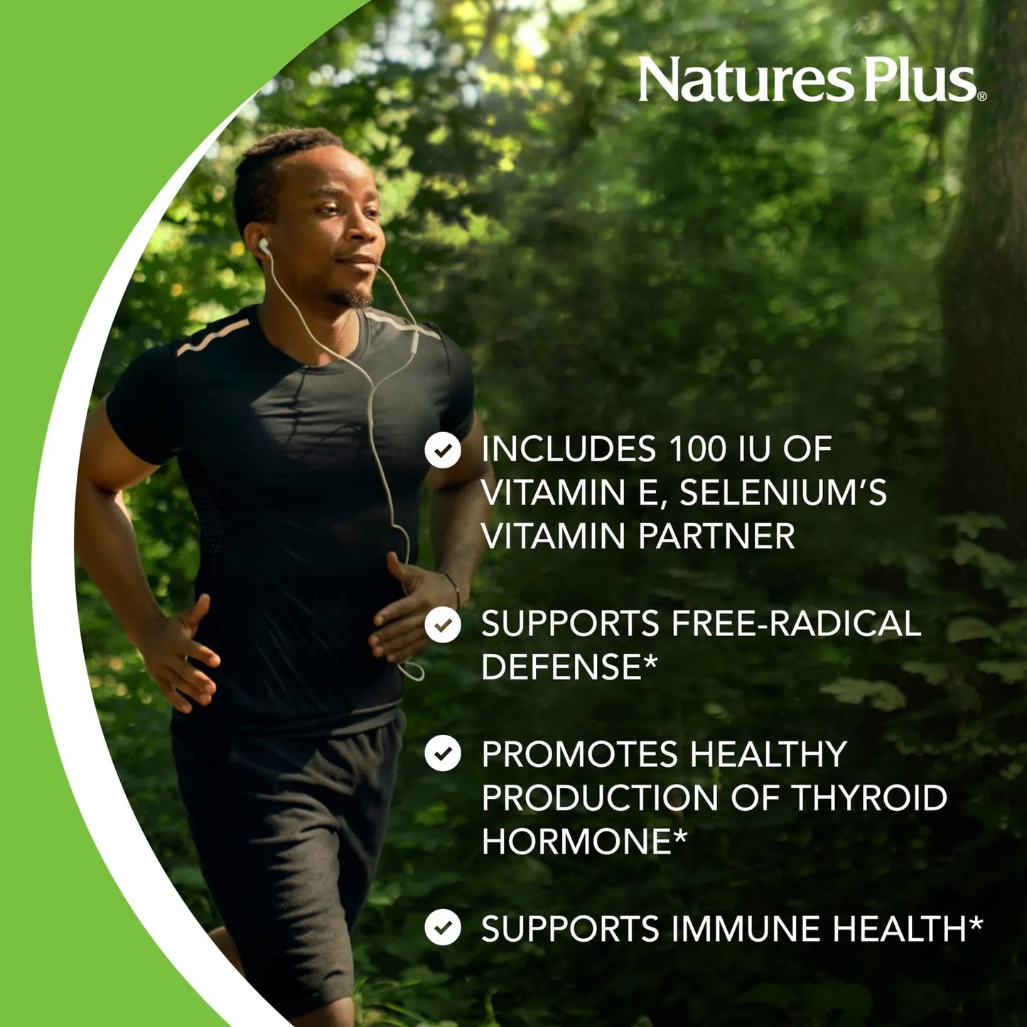 NaturesPlus Super Selenio Complejo 200 Mcg 90 Tabletas Vegetarianas Con Vitamina E Antioxidante Sin Gluten