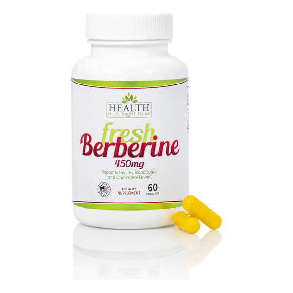 Berberina Fresca 450 Mg 60 Capsulas Suplemento Natural Sin Conservantes
