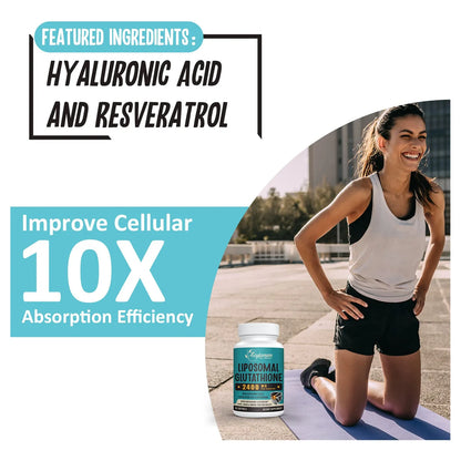 Capsulas Blandas Glutation Liposomal 2400 Mg Absorcion Maxima Antioxidante Piel