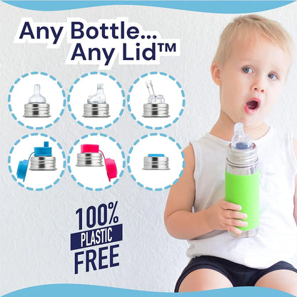 Botella Acero Inoxidable 260ml Funda Boquilla Silico Sin Plastico Pura Kiki