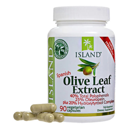 Extracto Hoja De Olivo Europeo 25 Oleuropein 90 Capsulas Island Nutrition