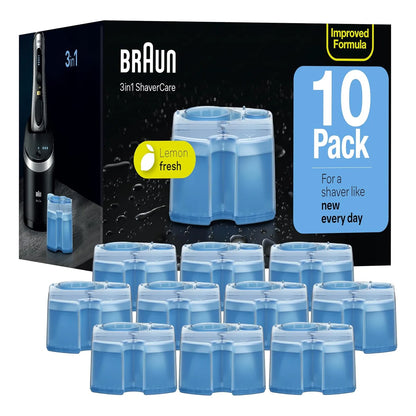 Cartuchos Braun Clean And Renew Solucion Limpiadora Paquete De 10 Unidades