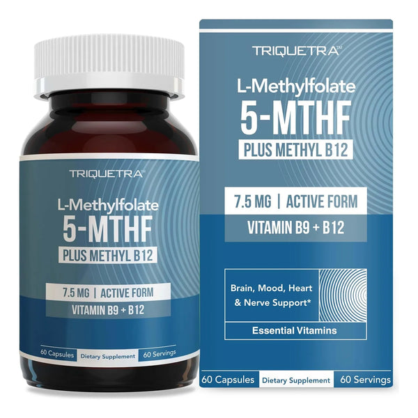 L Metilfolato 7 5 Mg Con Metilo B12 Forma Activa 5 Mthf Suplemento Mthfr