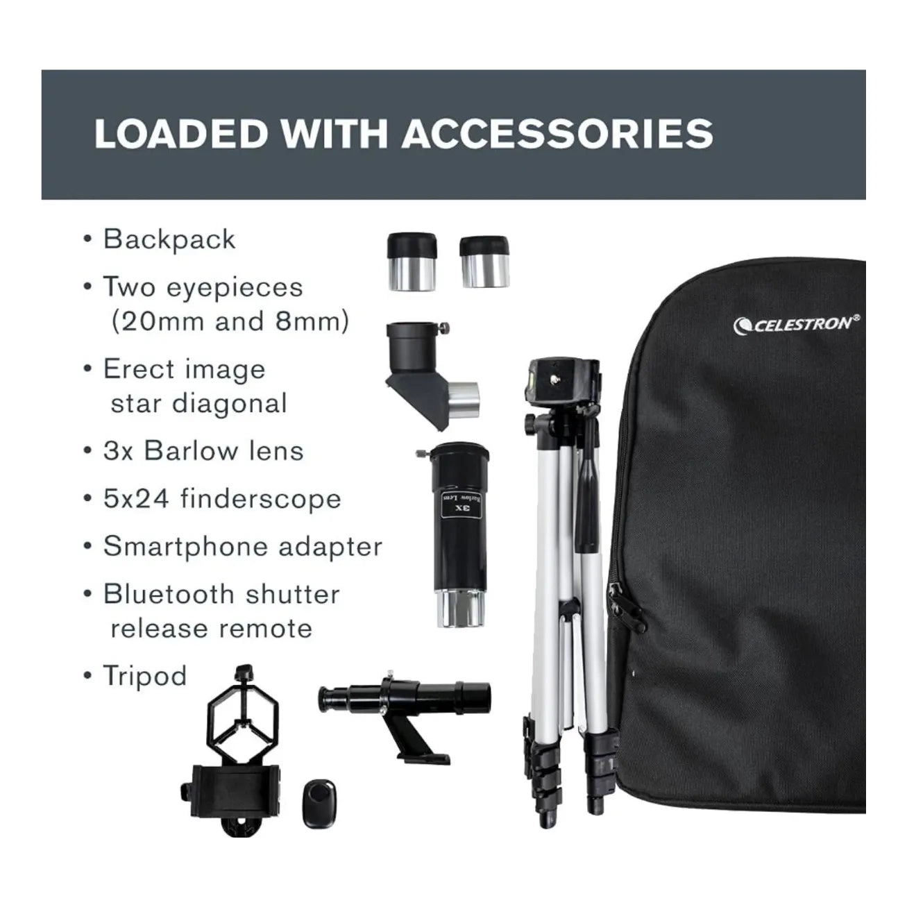 Telescopio Portátil Celestron Travel Scope 60 DX Ideal Para Aventuras Astronómicas Y Naturaleza