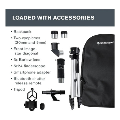 Telescopio Portátil Celestron Travel Scope 60 DX Ideal Para Aventuras Astronómicas Y Naturaleza