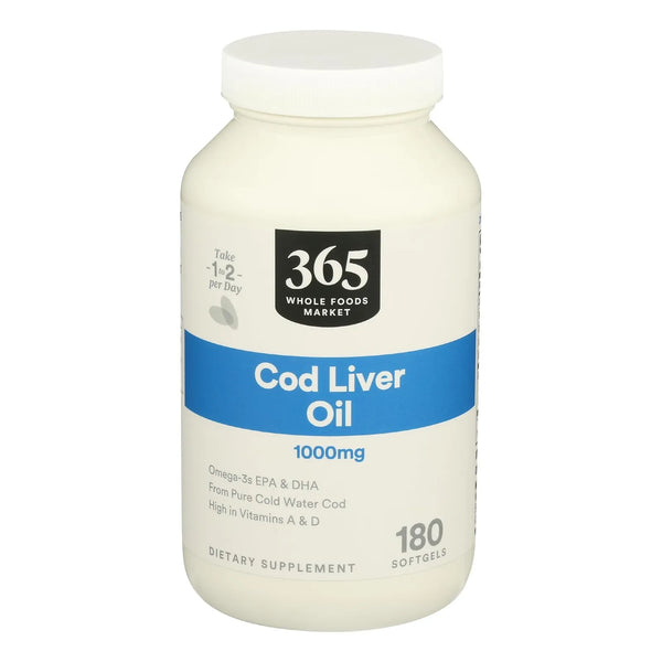 Aceite Higado Bacalao Noruego 1000 Mg 180 Capsulas Blandas Whole Foods Market