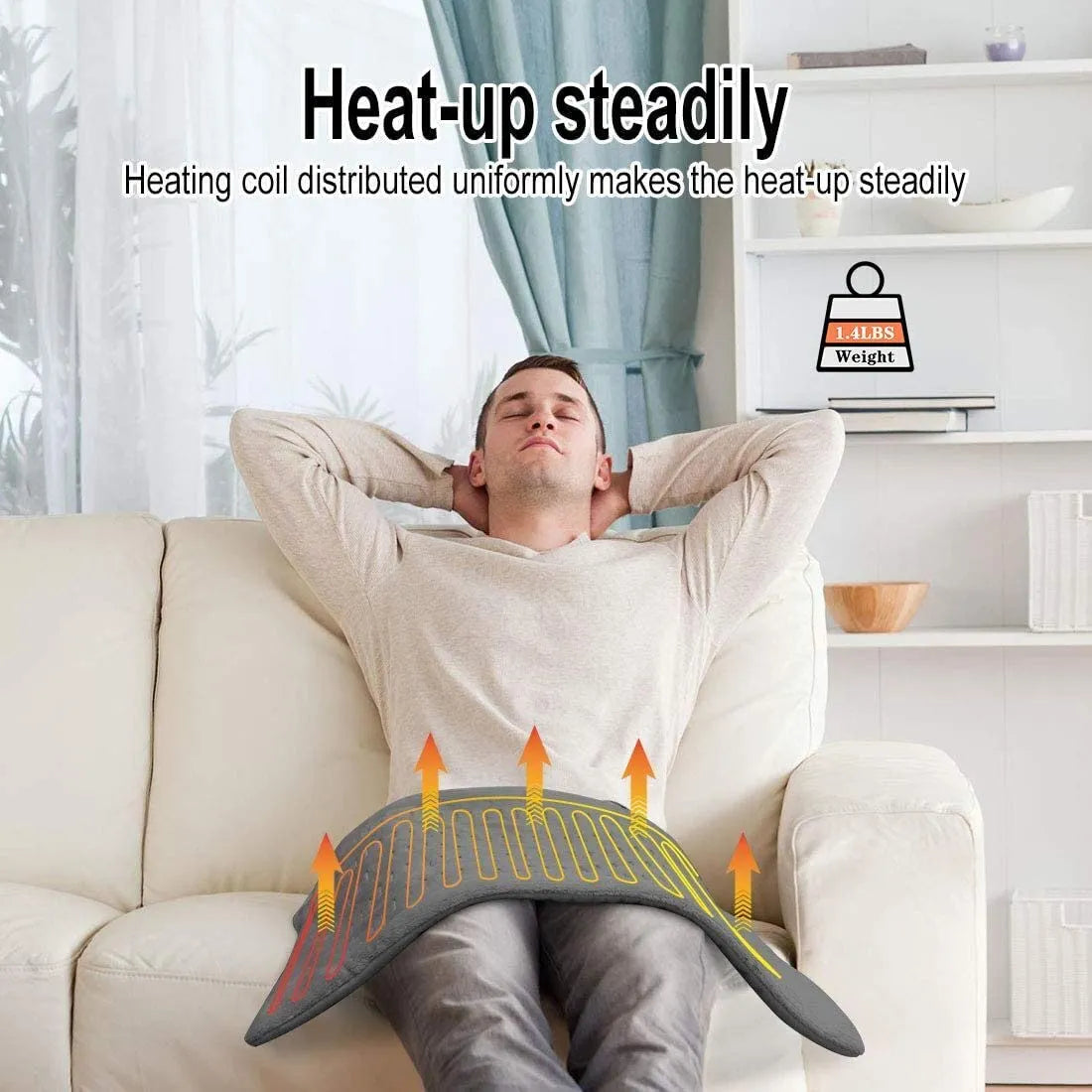 Almohadilla Termica Con Peso Alivio Dolor Espalda Cuello Hombros Calor Humedo
