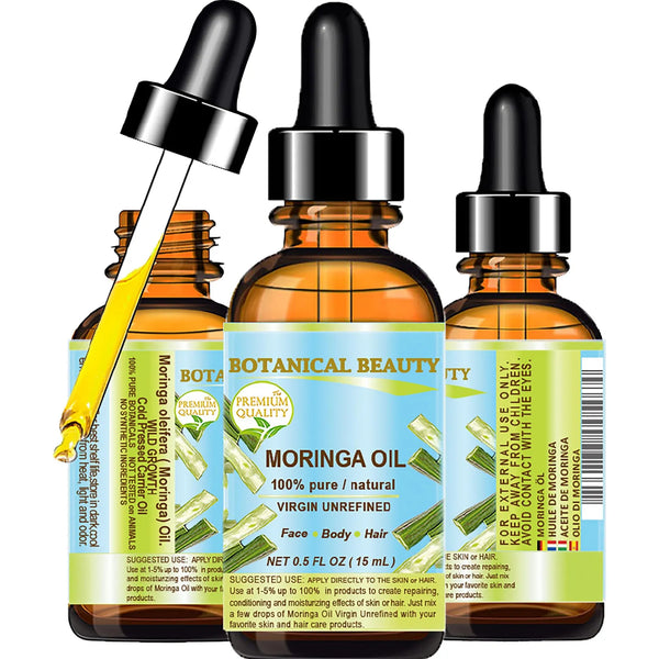 Aceite Puro De Moringa Virgen Natural 15 Ml Para Piel Y Cabello 100 Natural