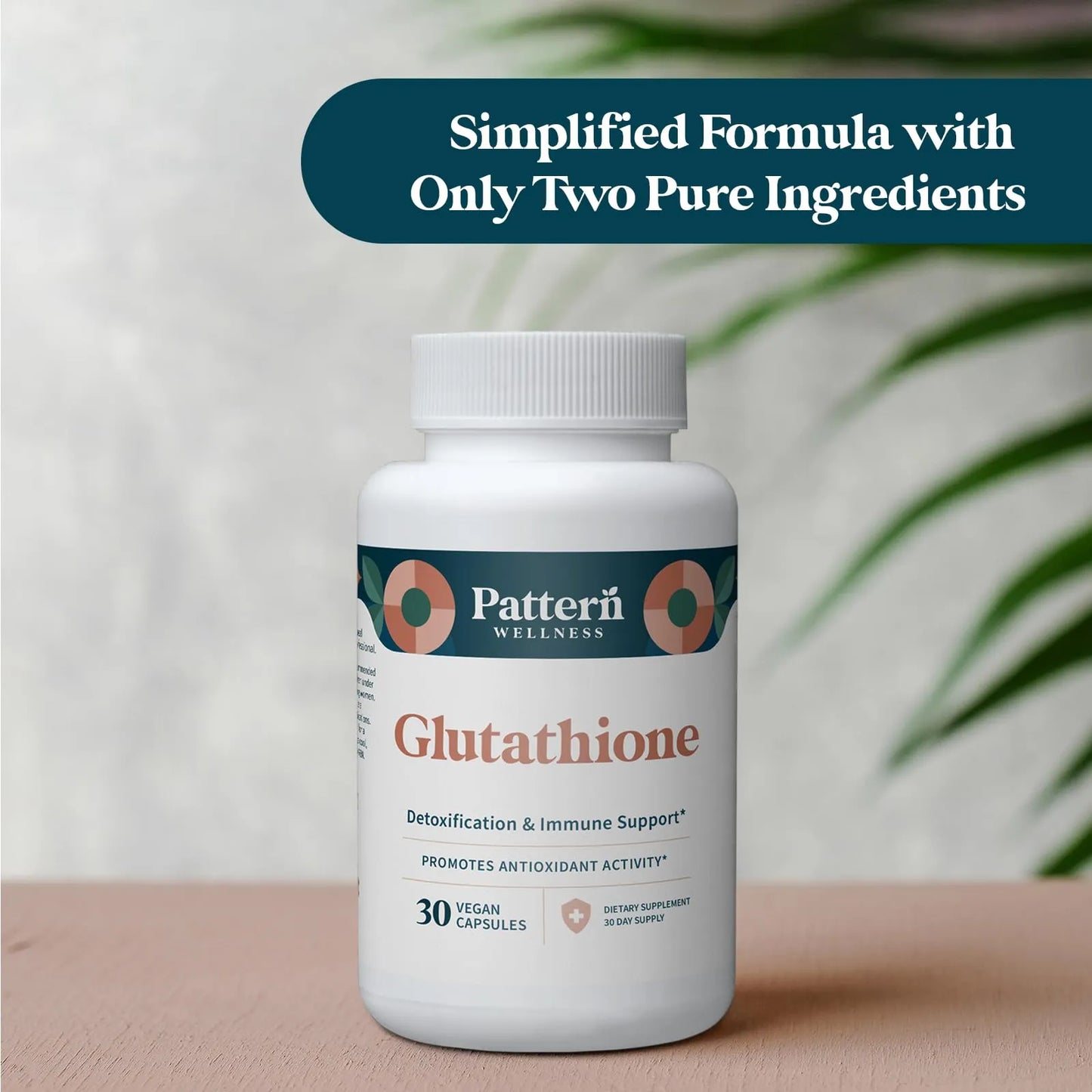 Suplemento De Glutatión Con Vitamina C Antioxidante 30 Cápsulas Veganas