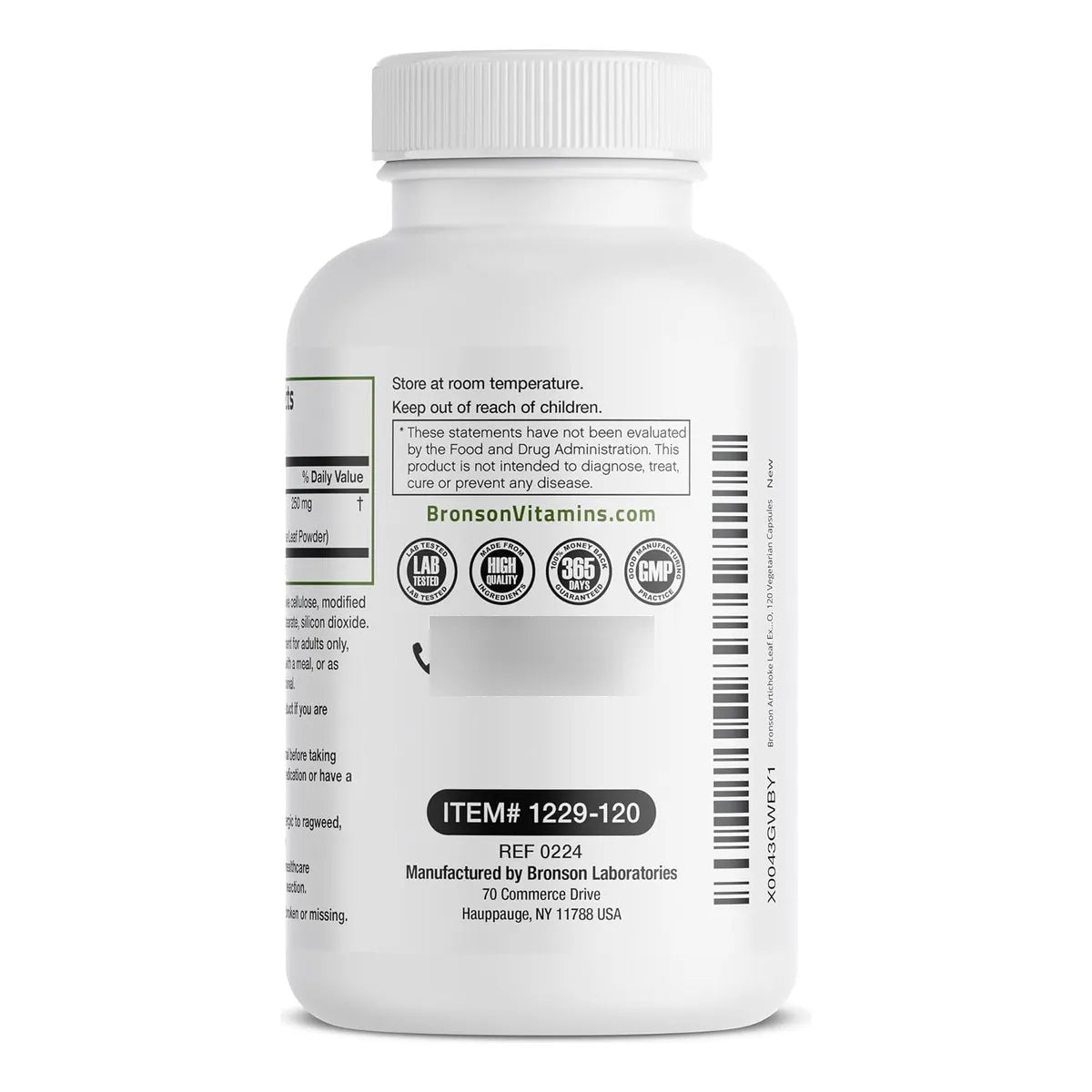 Extracto De Hoja De Alcachofa Extra Fuerte Bronson 120 Cápsulas Digestión Y Hígado Saludable