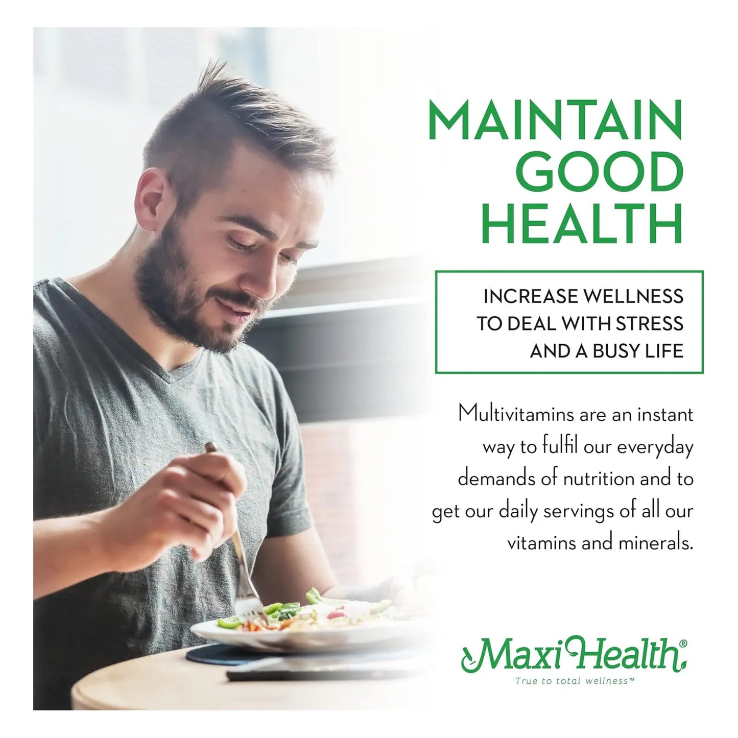 Tabletas Multivitamínicas Minerales Alta Potencia 120 Unidades Maxi Health Supreme Kosher
