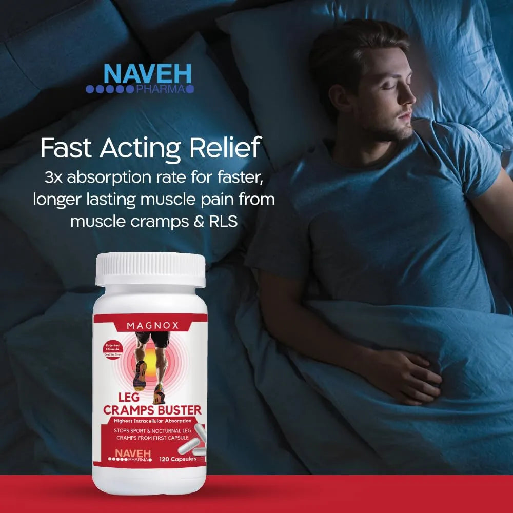 Magnesio 380 Mg Leg Cramps Buster Suplemento Para Calambres Nocturnos Y Espasmos Musculares