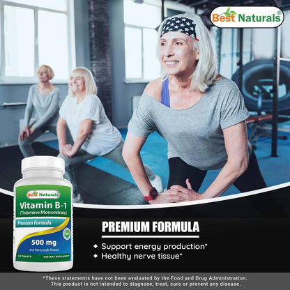 Vitamina B1 Mononitrato De Tiamina 500 Mg 120 Tabletas Energia Y Bienestar