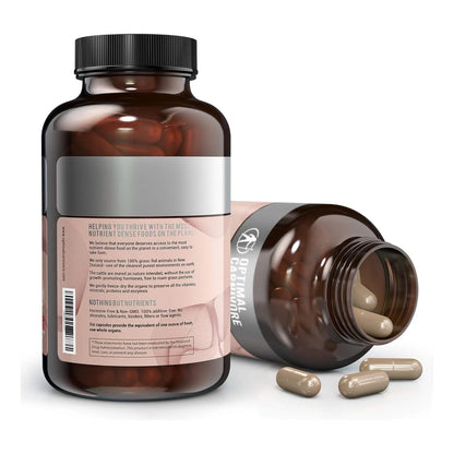 Capsulas De Higado Deshidratado De Res Alimentada Con Pasto Superalimento Nutritivo