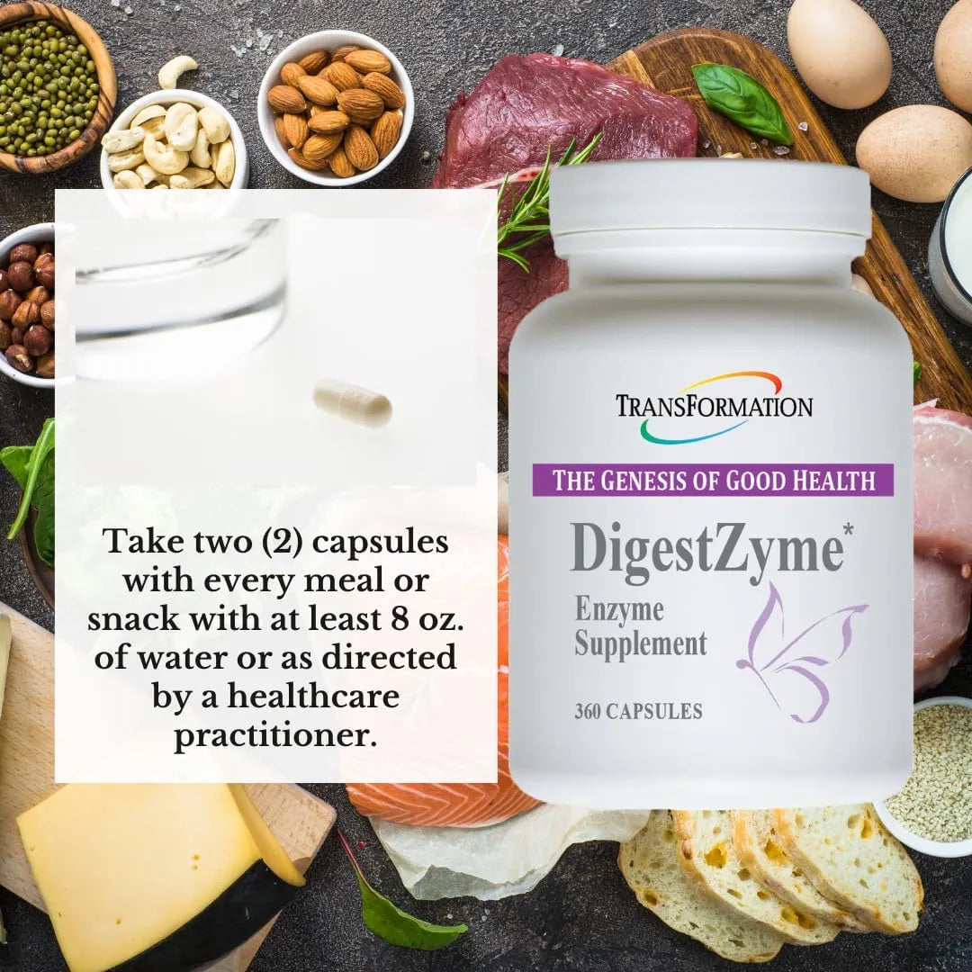 Enzimas Digestivas Naturales 360 Capsulas Absorcion Nutrientes Digestión