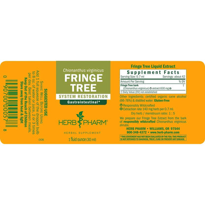 Extracto Liquido Fringe Tree 30 Ml Apoyo Sistema Digestivo