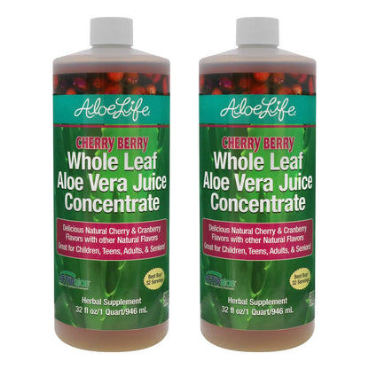 Jugo De Aloe Vera Orgánico Hoja Entera Con Minerales Traza 32 Onzas Paquete De 2