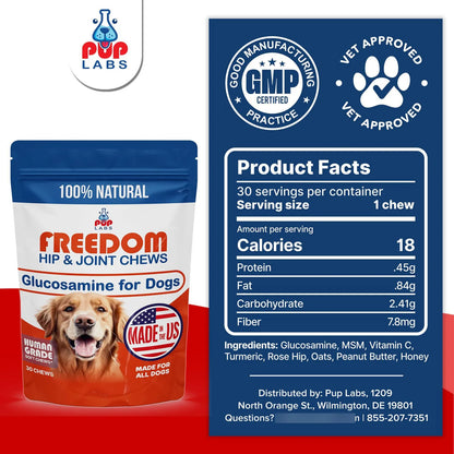 Freedom Joint Masticables Para Perros Alivio Articular Con Glucosamina