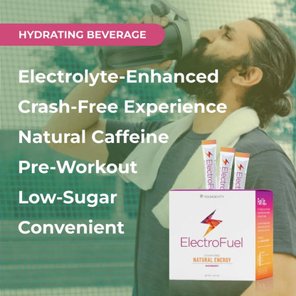 Bebida Energética Natural ElectroFuel Polvo Frambuesa Energía E Hidratación 30 Porciones