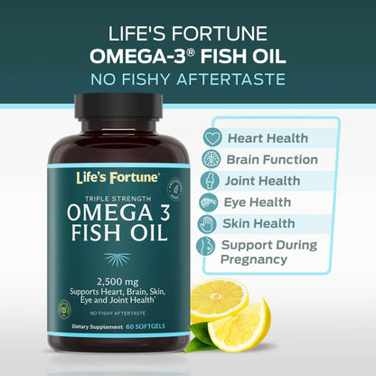 Aceite De Pescado Omega 3 2500 Mg 120 Cápsulas Blandas Alta Potencia EPA DHA