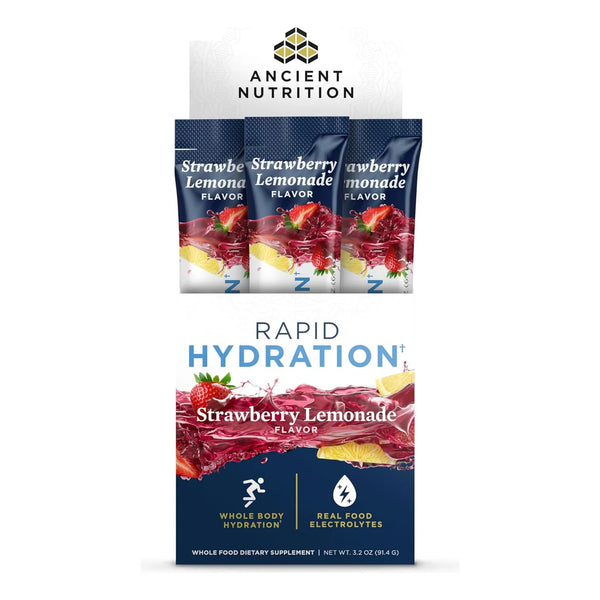 Hidratación Rápida Polvo Limonada Fresa Electrolitos Naturales Recarga Energía