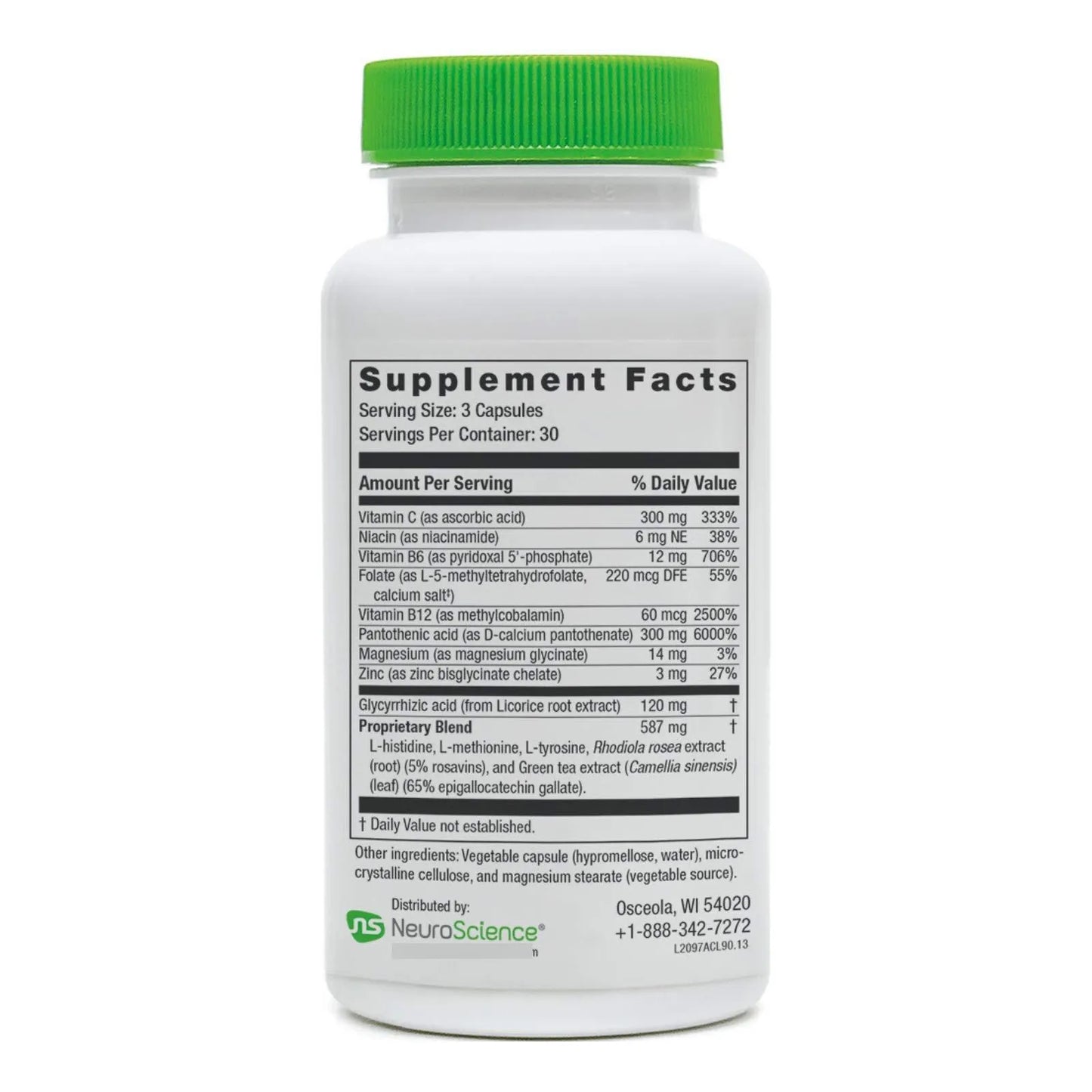 AdreCor Complejo Suprarrenal Con Raiz De Regaliz Y Rodiola 90 Capsulas Aumenta Energia