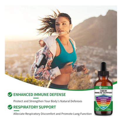 Zinc Quercetina Vitamina C D3 Liquido Inmunologico Con Equinacea Y Saúco 2 Oz