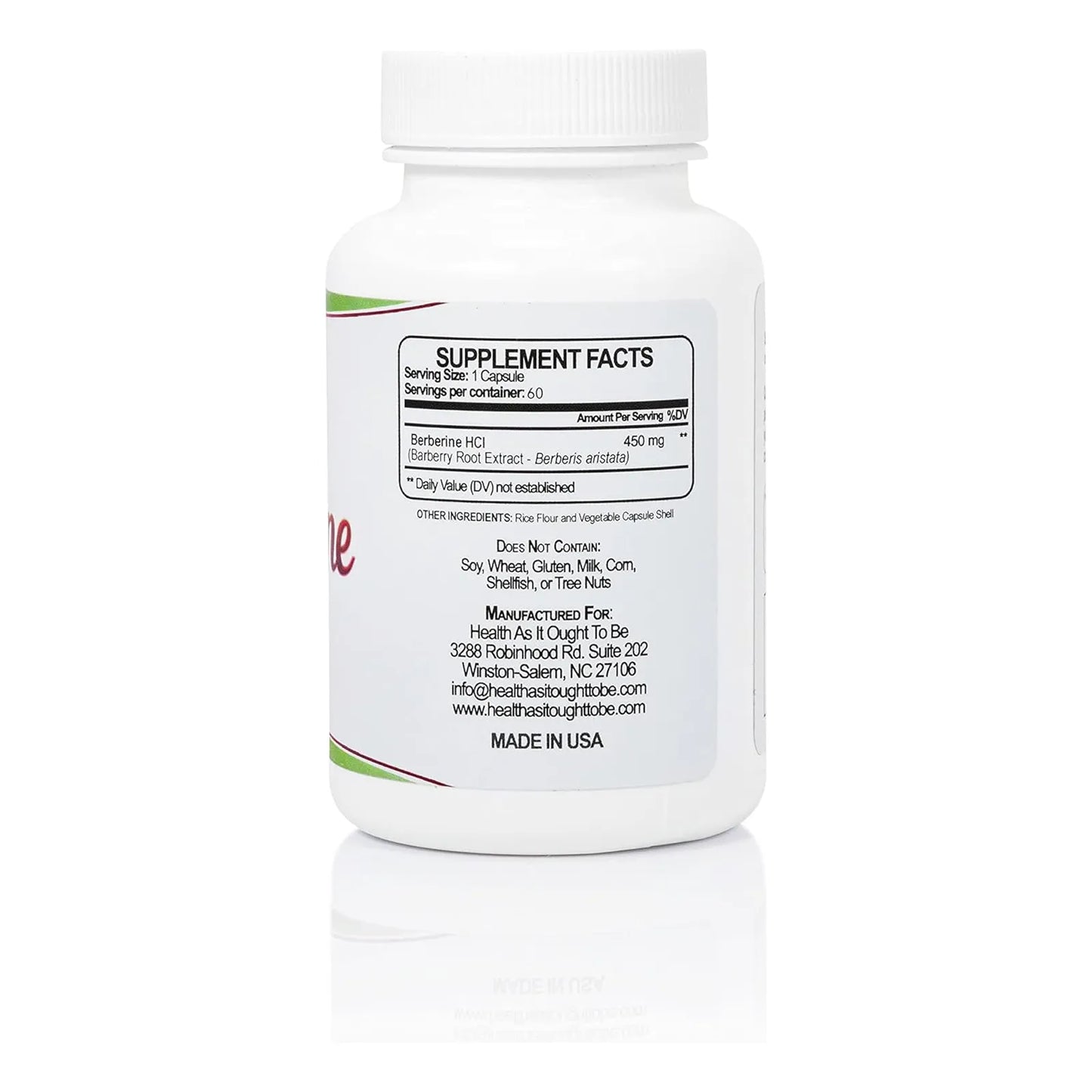 Berberina Fresca 450 Mg 60 Capsulas Suplemento Natural Sin Conservantes