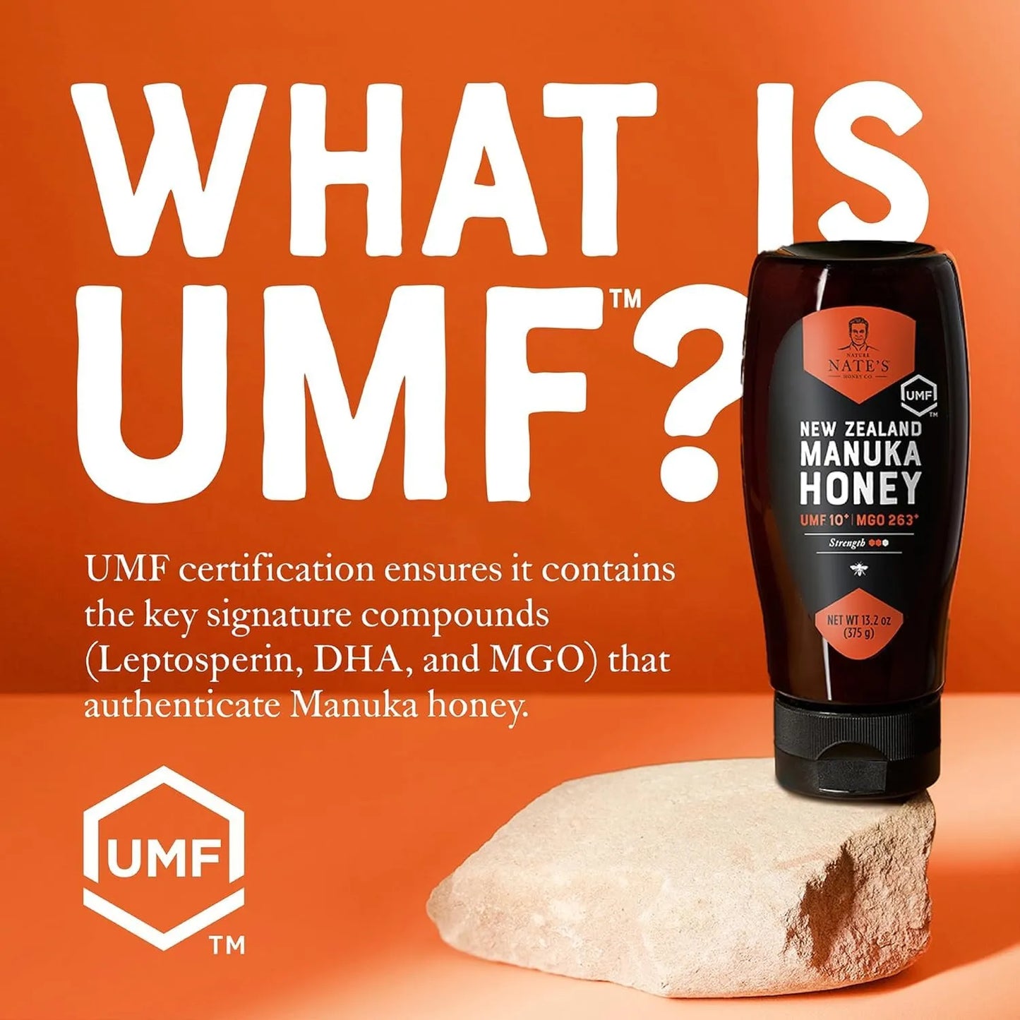 Miel Manuka Cruda De Nueva Zelanda MGO 263 UMF 10+ 375g Botella Exprimible