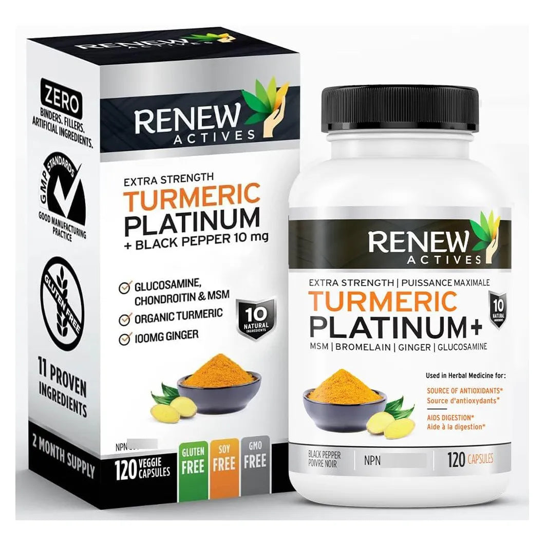 Suplemento De Curcumina Platino Con Jengibre Y Pimienta Negra 120 Capsulas Antioxidante Y Digestivo