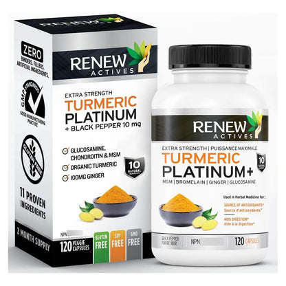 Suplemento De Curcumina Platino Con Jengibre Y Pimienta Negra 120 Capsulas Antioxidante Y Digestivo