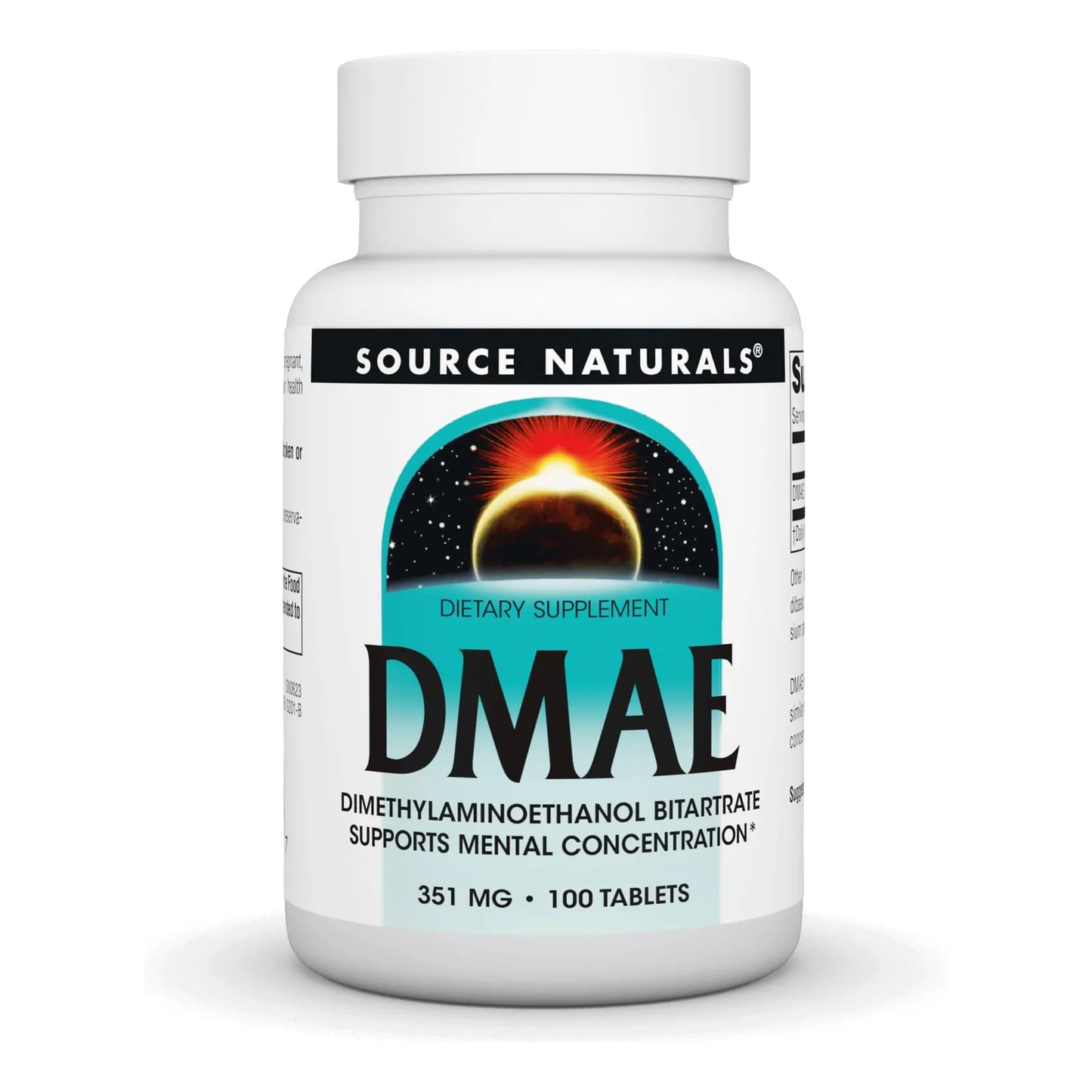 DMAE Bitartrato 100 Tabletas Apoya Concentración Mental Y Memoria