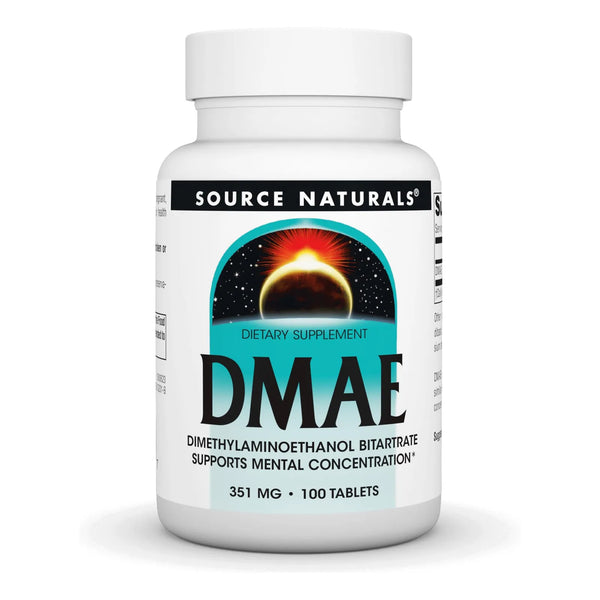 DMAE Bitartrato 100 Tabletas Apoya Concentración Mental Y Memoria