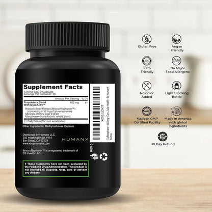 Sulforafano 602Mg Extracto De Semilla De Broccoli Y Moringa Potente Antioxidante Y Desintoxicante