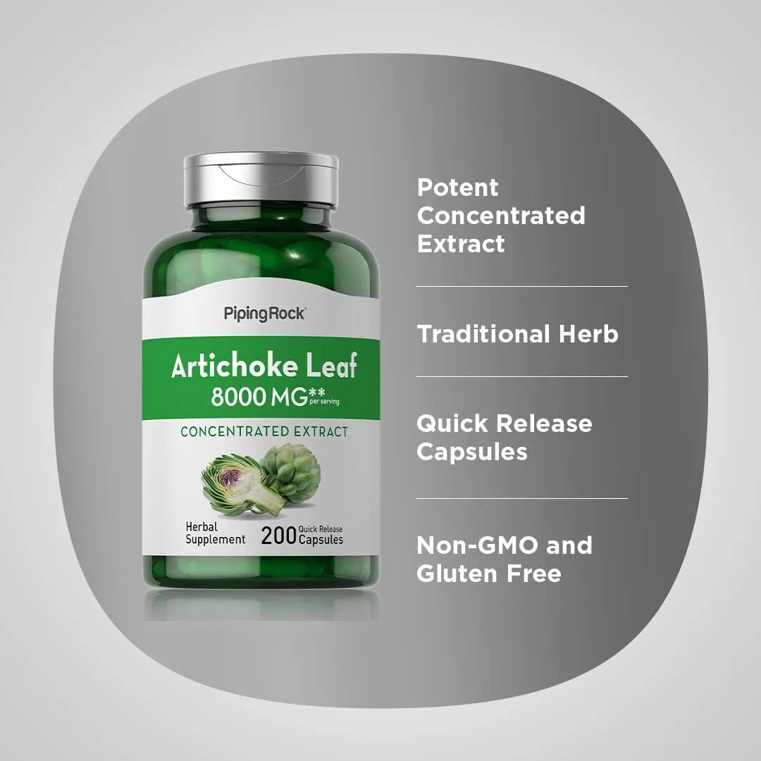 Capsulas Extracto Alcachofa 8000 Mg 200 Unidades Detox Natural Sin Gluten